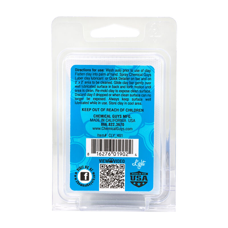 Chemical Guys Light Duty Clay Bar (Blue)