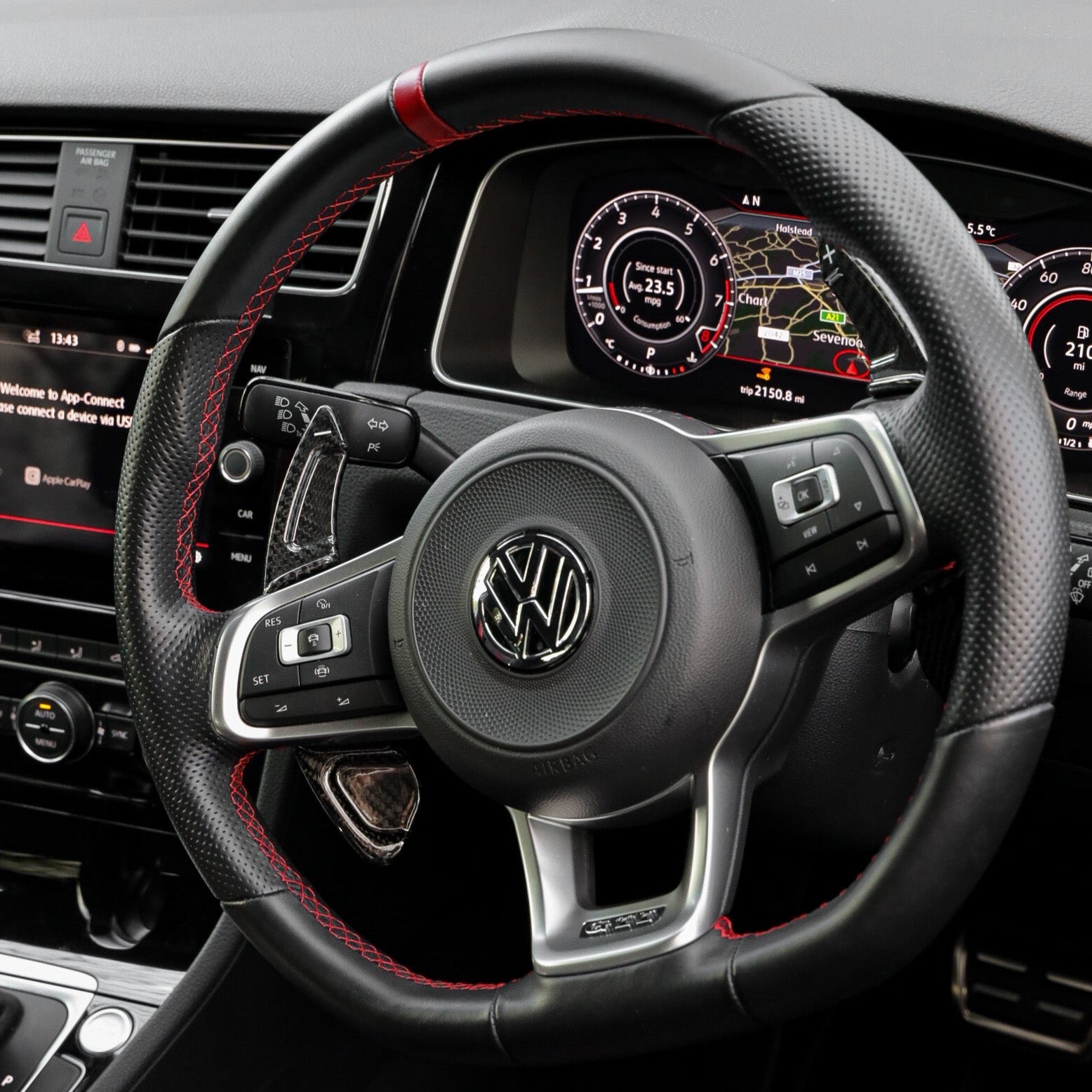 T-Carbon Volkswagen V3 Paddle Shift Extensions for MK7