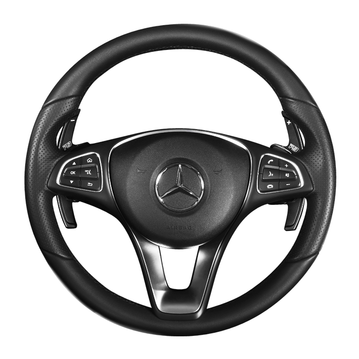 Leyo Motorsport Black Aluminium Paddle Shift Extensions for Mercedes Benz