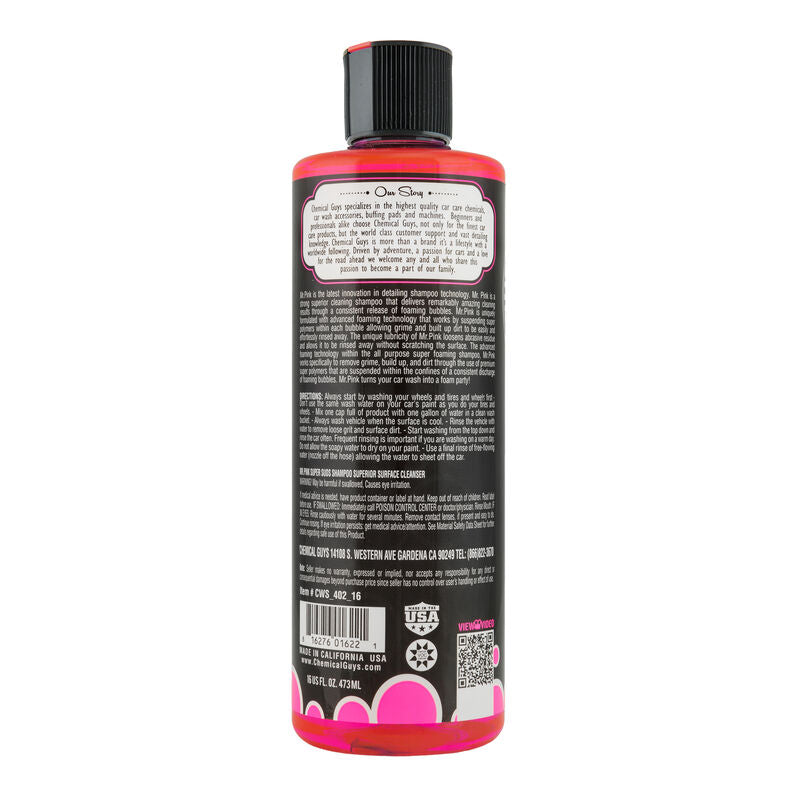 CHEMICAL GUYS MR.PINK SUPER SUDS SUPERIOR SURFACE CLEANSER CAR WASH SHAMPOO