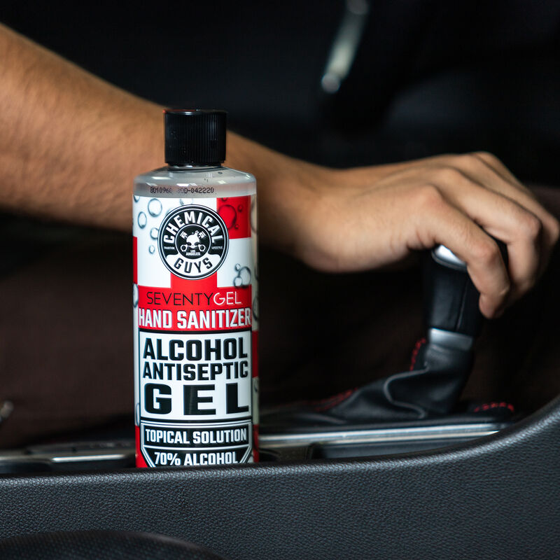 Chemical Guys SeventyGel Hand Sanitizer 70% Alcohol Antiseptic Gel Topical Solution