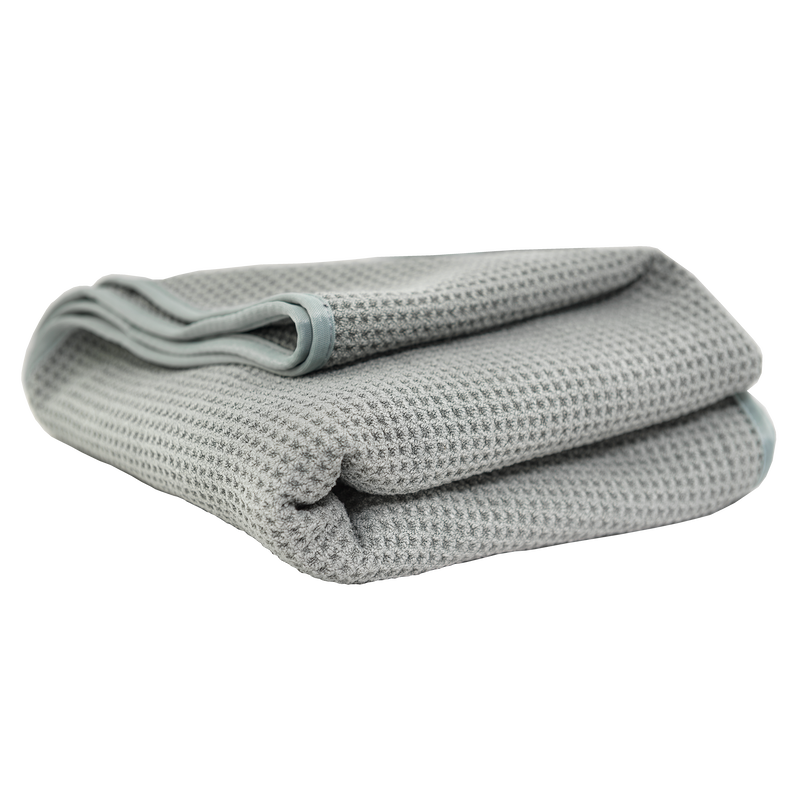 WAFFLE WEAVE GRAY MATTER MICROFIBER DRYING TOWEL