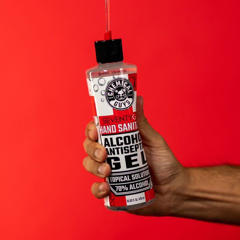 Chemical Guys SeventyGel Hand Sanitizer 70% Alcohol Antiseptic Gel Topical Solution